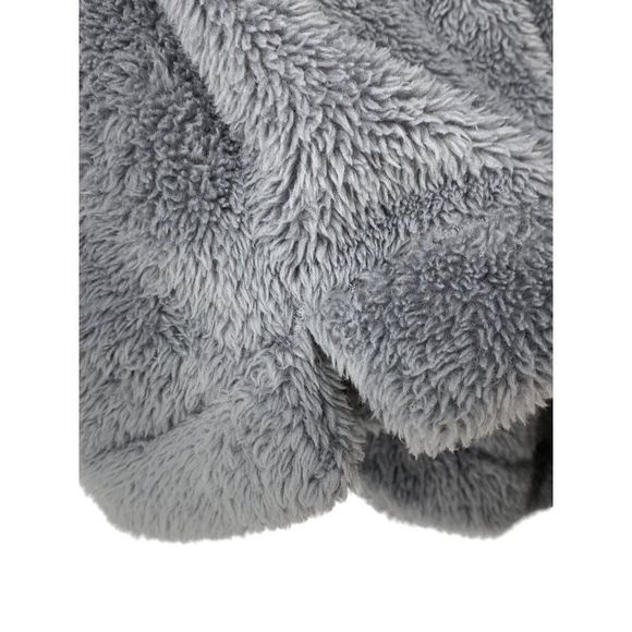 Women’s Jane and Bleecker Cozy Plush Top Size Large Gray Relaxed 5065 Boxy - Picture 4 of 8